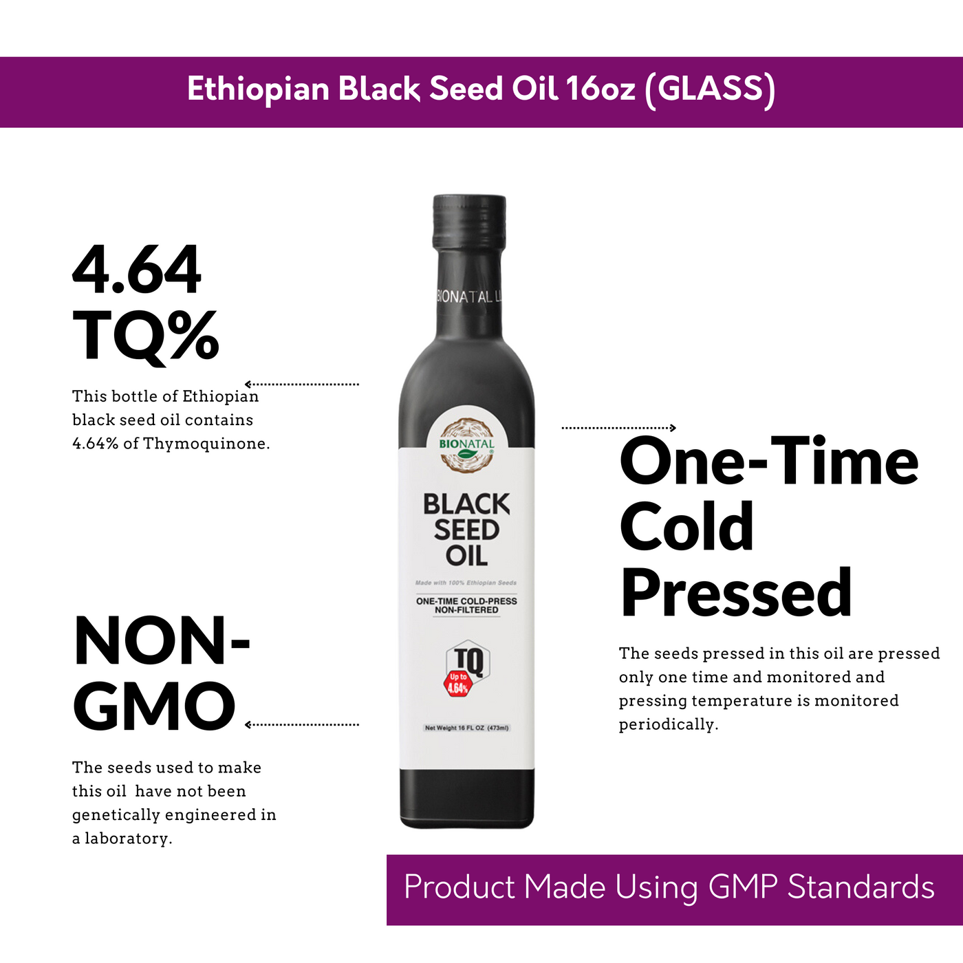 Ethiopian Black Seed Oil 16oz (GLASS)