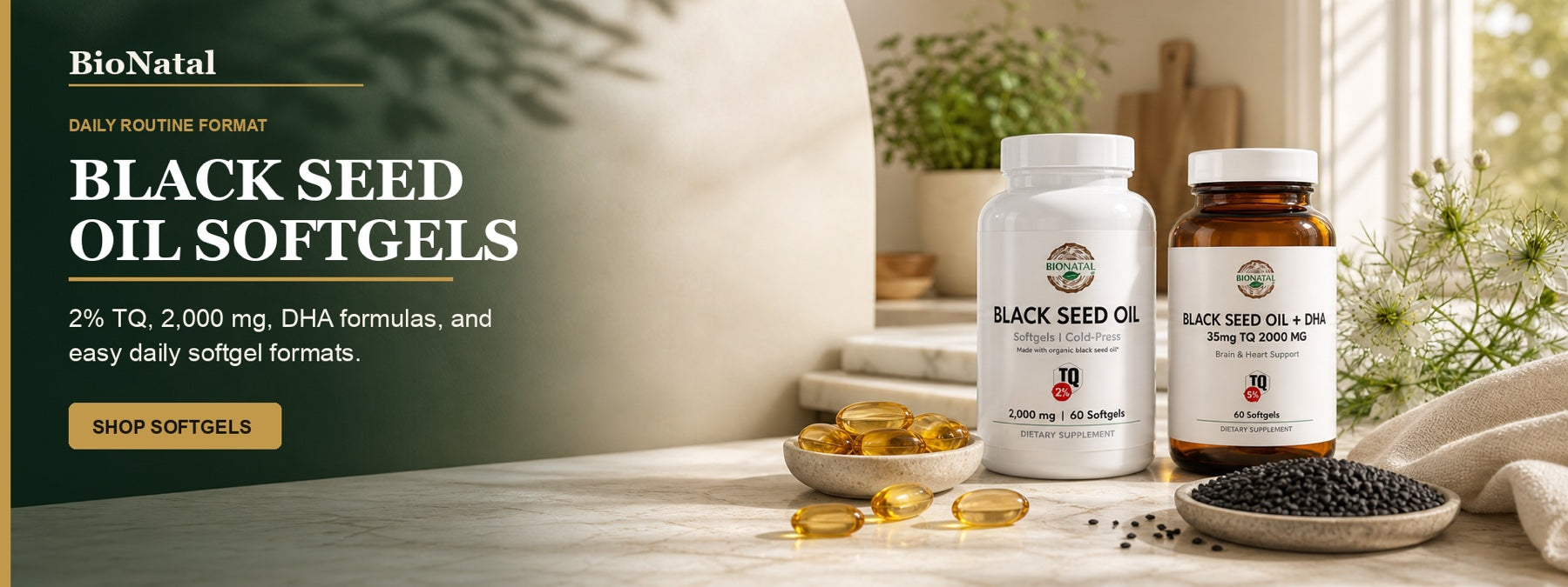 BioNatal black seed oil softgels with capsules